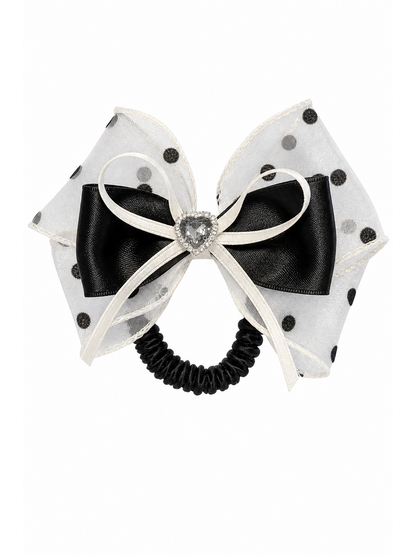 Oversized Polka Dot Bow Scrunchie 1