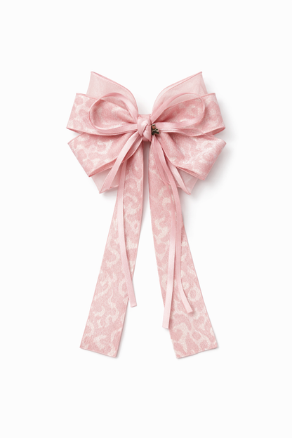 Pink Bow Hair Clip - Set of 2 1