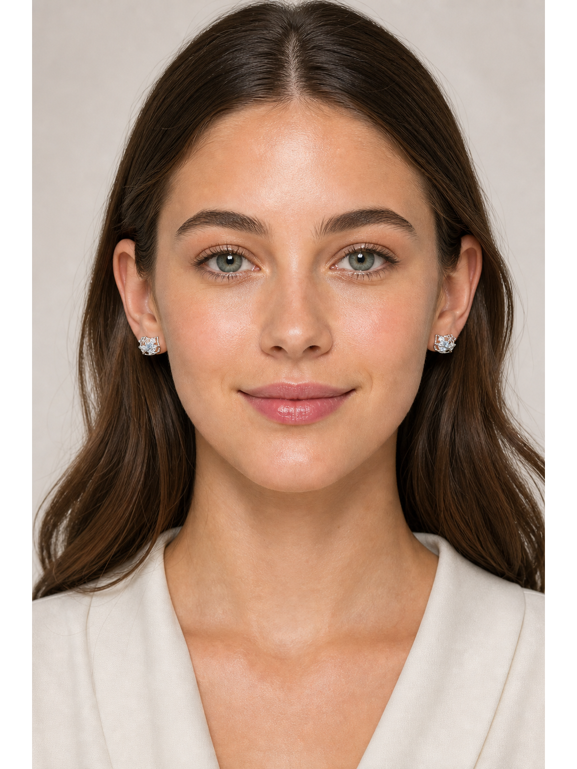 Plated Openwork Cat With Zircon Rhodium with Sterling Silver Posts Earring 2