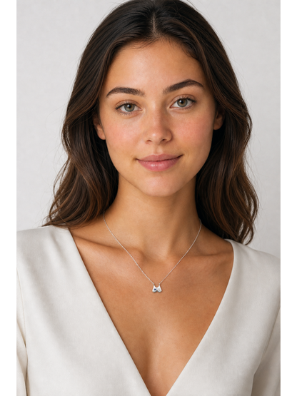 Sterling Silver Cat Face Necklace 2