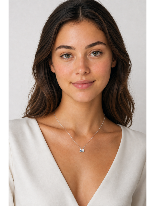 Sterling Silver Cat Face Necklace 2