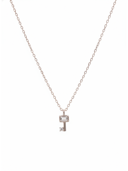 Sterling Silver Key Pendant Necklace 1