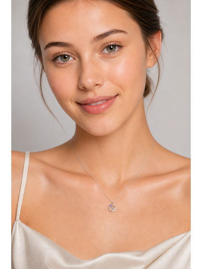 Sterling Silver Swan Wreath Necklace 3